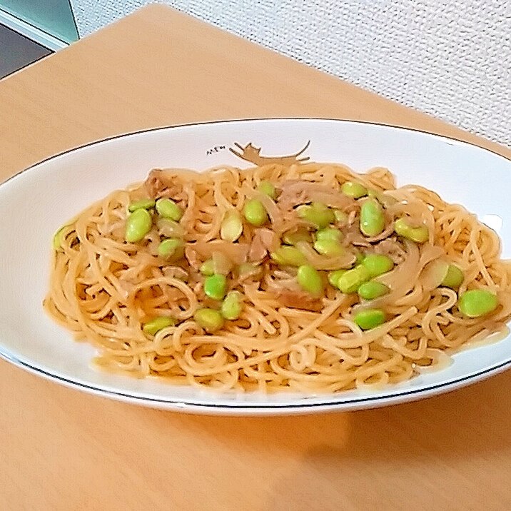 ツナと枝豆の和風パスタ